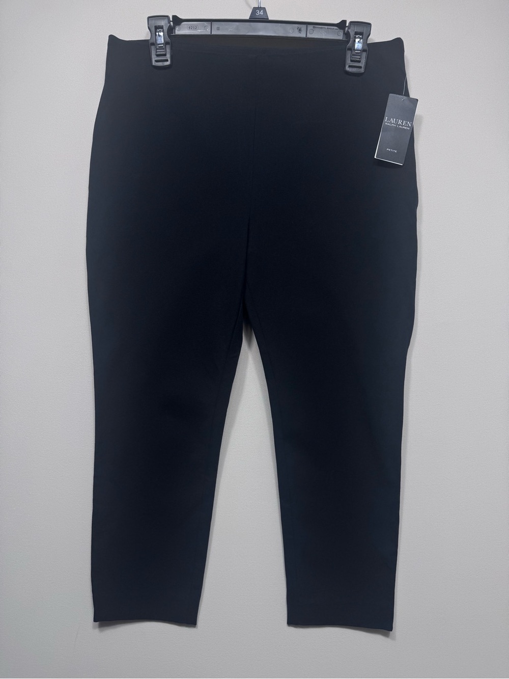 Lauren Ralph Lauren Black Slim Cropped Trousers Pants Petite NWT size 10